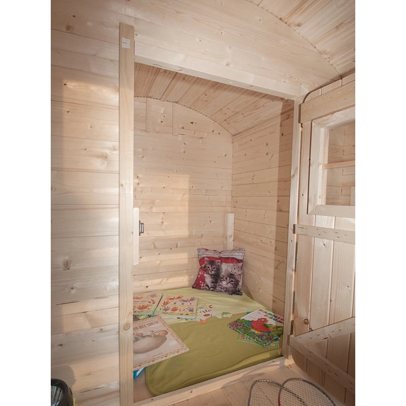 Casetta gioco bambini in legno con scivolo e sabbiera Joy 163x118 cm  Esterni da Vivere