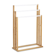 Portasciugamani in bambù appendiabiti accessori per il bagno 82 cm 3213023