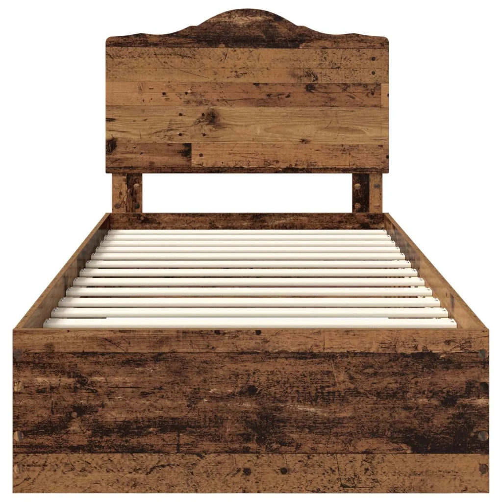 Struttura del letto Legno vecchio 90 x 190 cm Legno multistrato