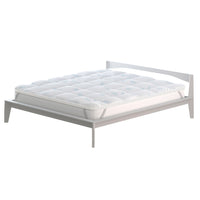 Topper Double Face 1 Piazza e Mezzo Trapuntato 300 gr/mq con Elastici Ice Refrigerante Bianco