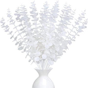 Set di 20 Piantine di Eucalipto Artificiale - Trecce per Matrimoni e Decorazioni di Festa - Fiori di Casa - Foglie Bianche