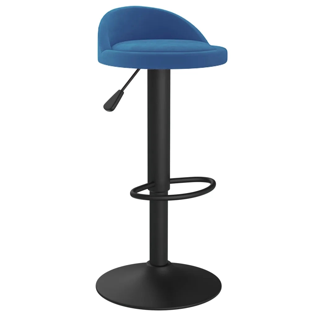 Sgabelli da Bar 2 pz Blu in Velluto