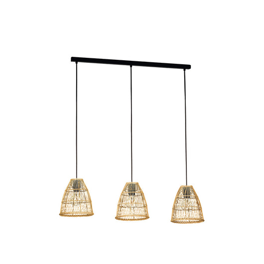 Lampadario Industrial Ayesgarth 3 Luci Acciaio Nero