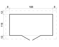 TIMBELA M311F+M311G Casetta da Giardino-  239x105x204cm