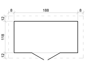 TIMBELA M311F+M311G Casetta da Giardino-  239x105x204cm