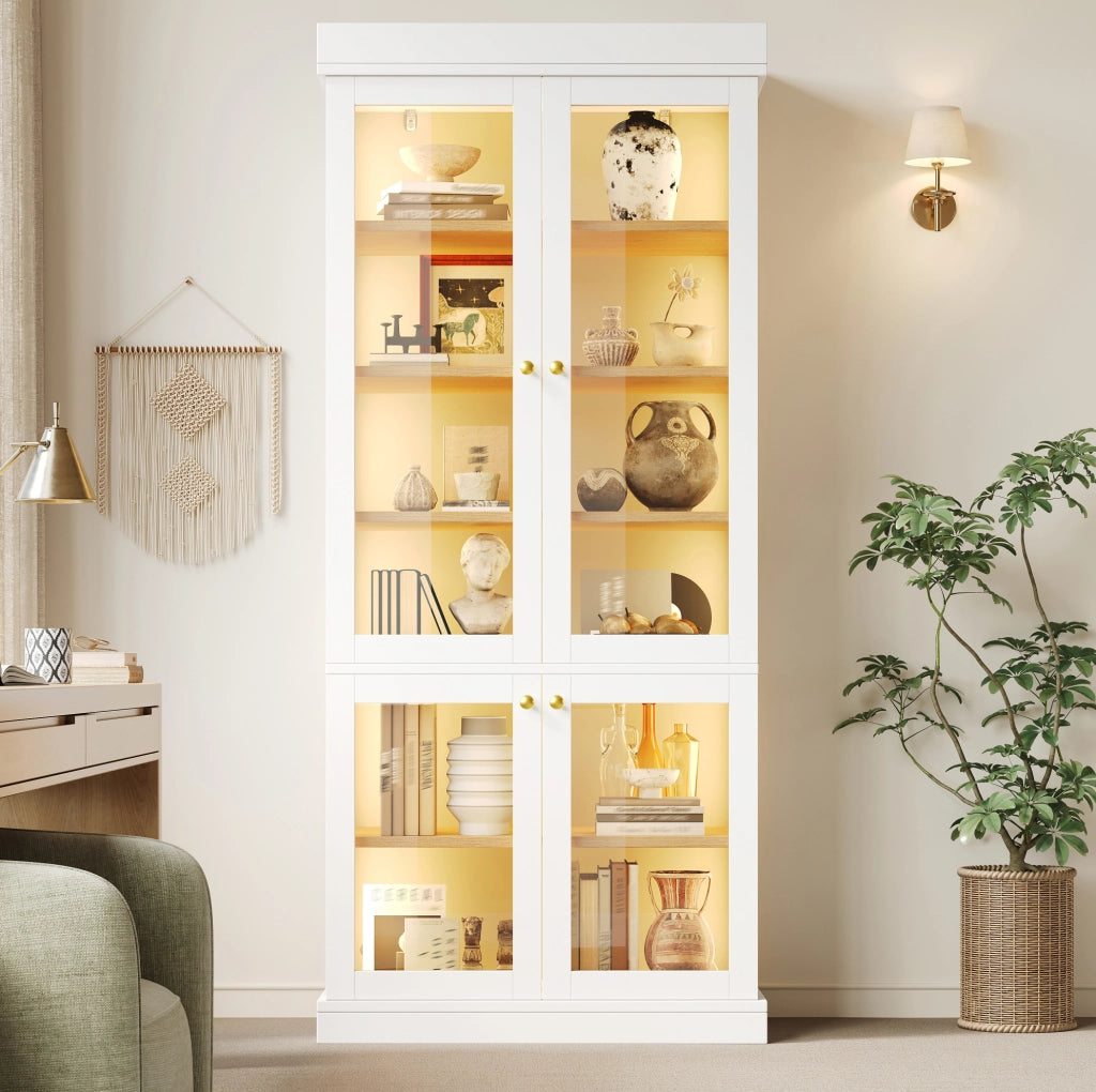 Mobile alto bianco con LED dimmerabile 80x40x180 cm
