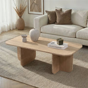 Nomeva, Tavolino da Salotto Forma Rettangolare, 120x60x41h cm Marrone Rovere Chiaro