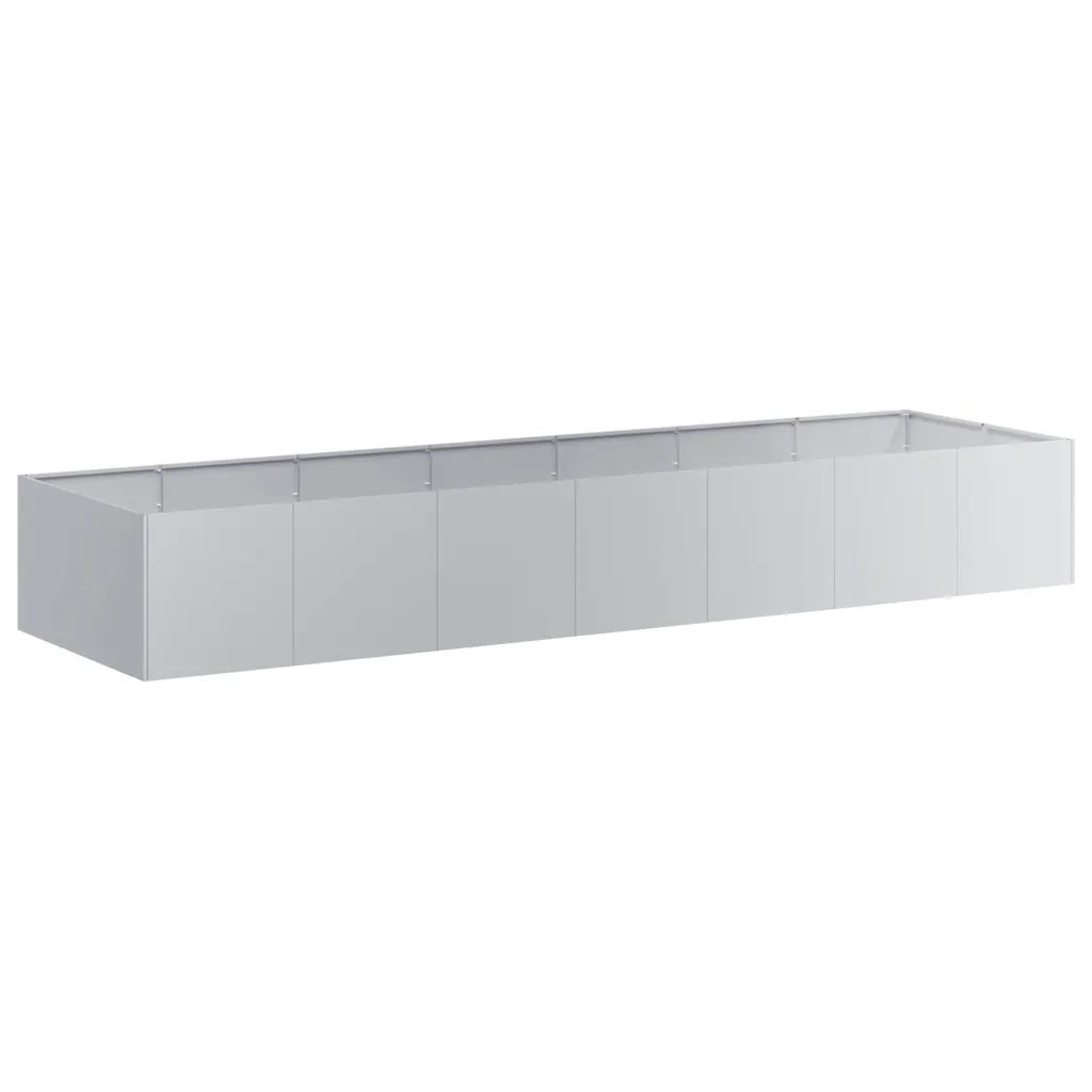 Fioriera-Vaso-Contenitore per Piante 280x80x40 cm in Acciaio Zincato