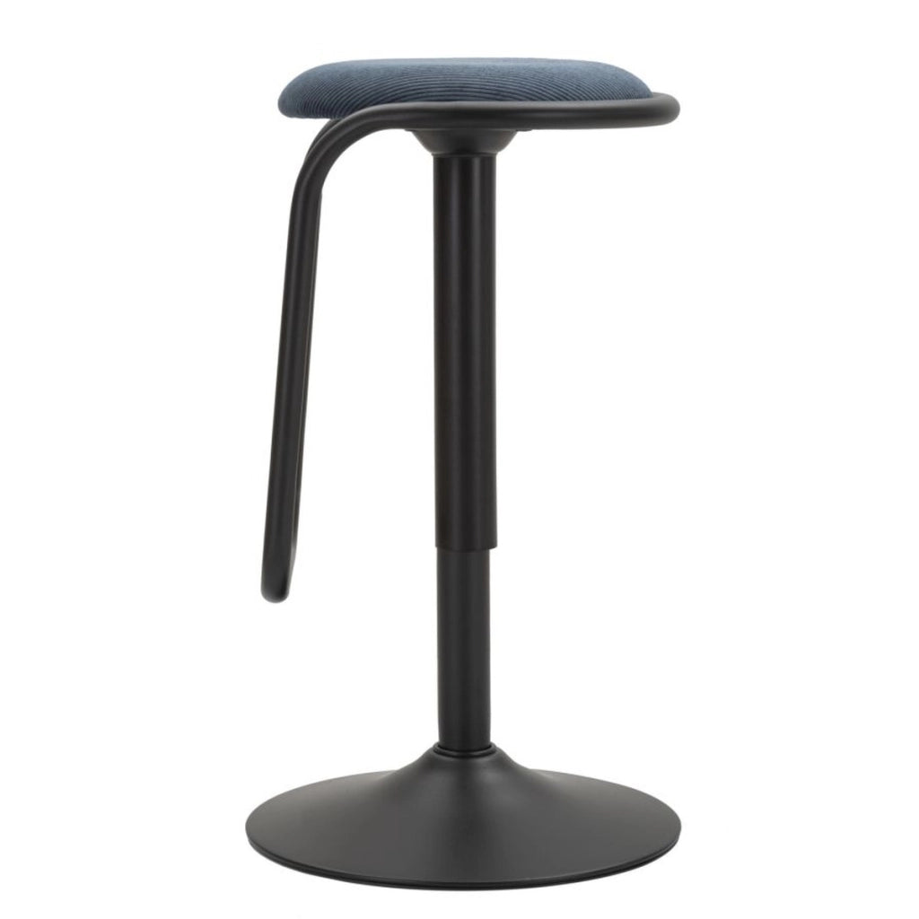 Sgabello Alto VKH449, Blu, Metallo, 41x41x61 cm