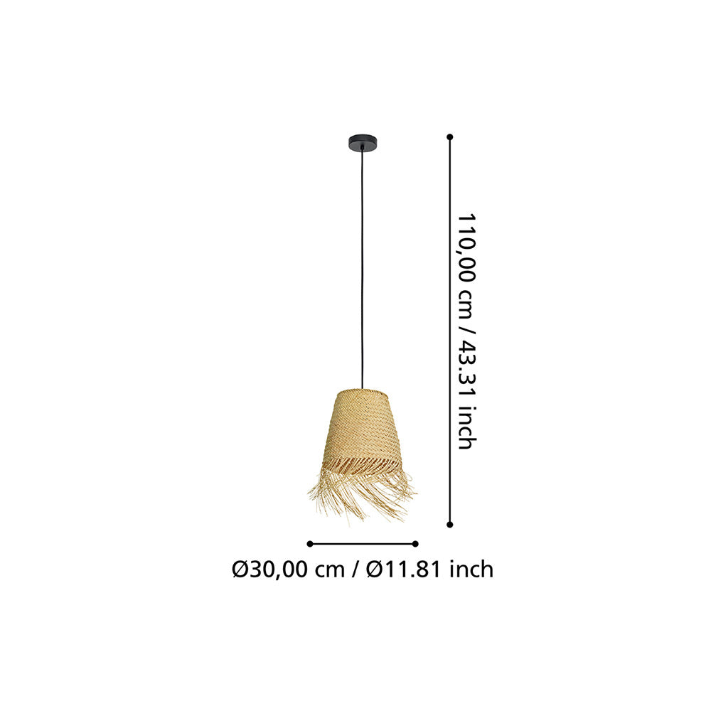 Lampadario Industrial Aycliffe 1 Luce Acciaio Nero