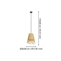 Lampadario Industrial Aycliffe 1 Luce Acciaio Nero