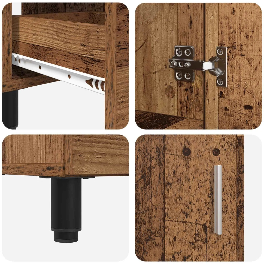 Mobiletto da bagno Legno antico 60 x 35 x 60 cm