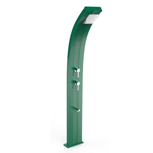 Doccia Solare In Alluminio Dada 40 Litri Con Miscelatore, Lavapiedi E Nebulizzatore Colore Verde Scuro Cv-D350/6016