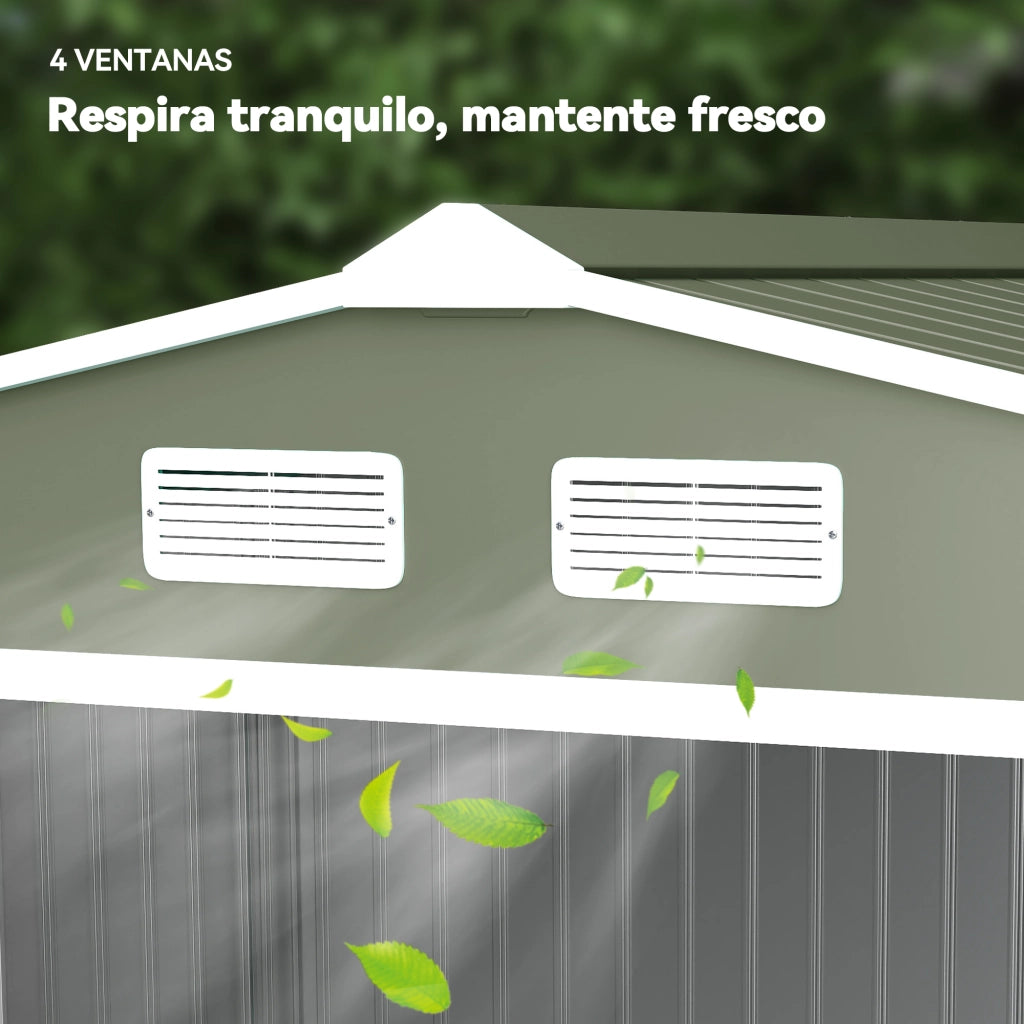 Gazebo Giardino in Polipropilene ¨C Zephmum ¨C Verde 277x195x192 cm