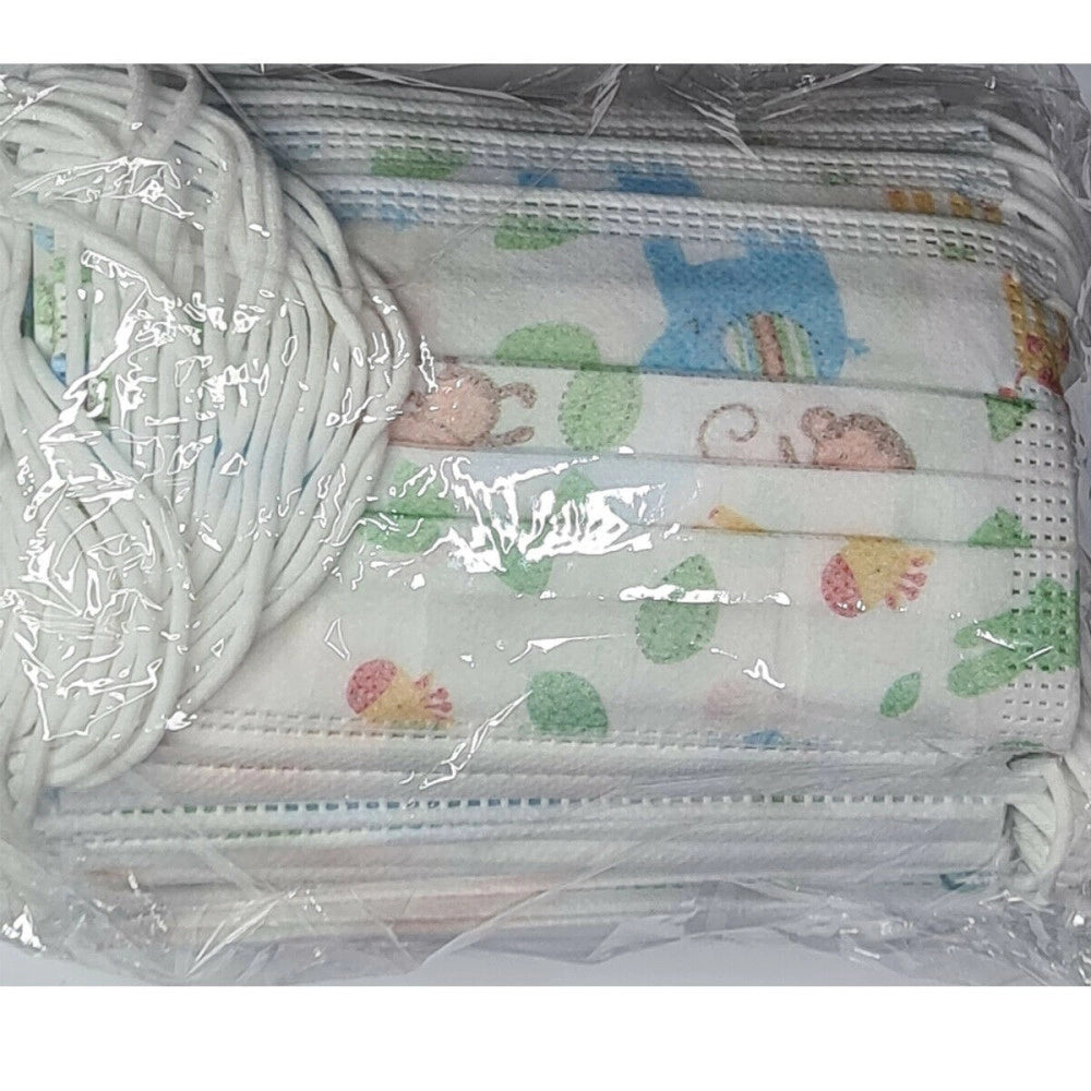 Trade Shop - Set Da 50 Mascherine Tnt Protettive Viso Chirurgiche Monouso Mascherina Bambini -