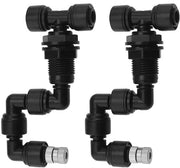 Sistema di nebulizzazione per rettili 360° regolabile - 2-Pack di nebulizzatori - Kunststof/Metaal - Bubboni fini - Bocchetta per rettili - Materiale duraturo - Generatore di nebbia