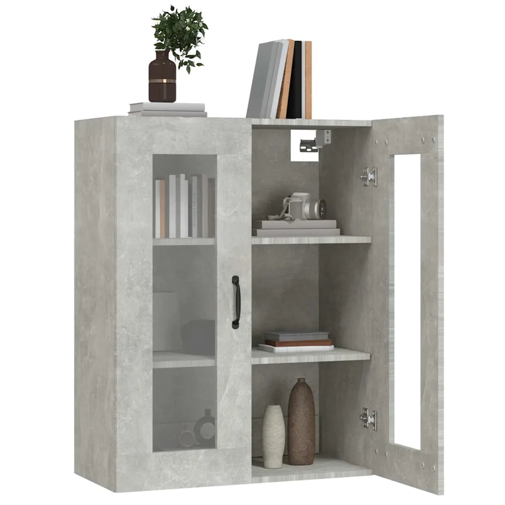 Armadietto Pensile a Parete Grigio Cemento 69,5x34x90 cm CFW5802847