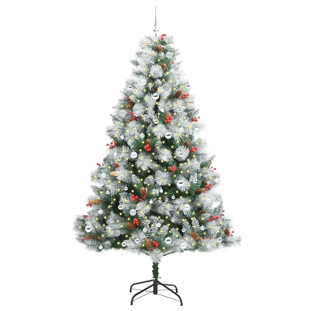Albero di Natale artificiale Verde e bianco 240 cm 3395202