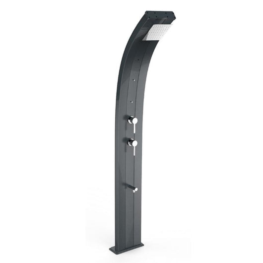 Doccia Solare In Alluminio Dada 40 Litri Con Miscelatore, Lavapiedi E Nebulizzatore Colore Antracite Cv-D350/7016