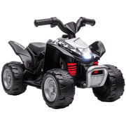 Quad elettrico per bambini, velocit¨¤ massima 2,8 km/h, fari a LED, per bambini da 1,5 a 3 anni, colore nero, dimensioni: 65,5 x 38,5 x 43,5 cm.