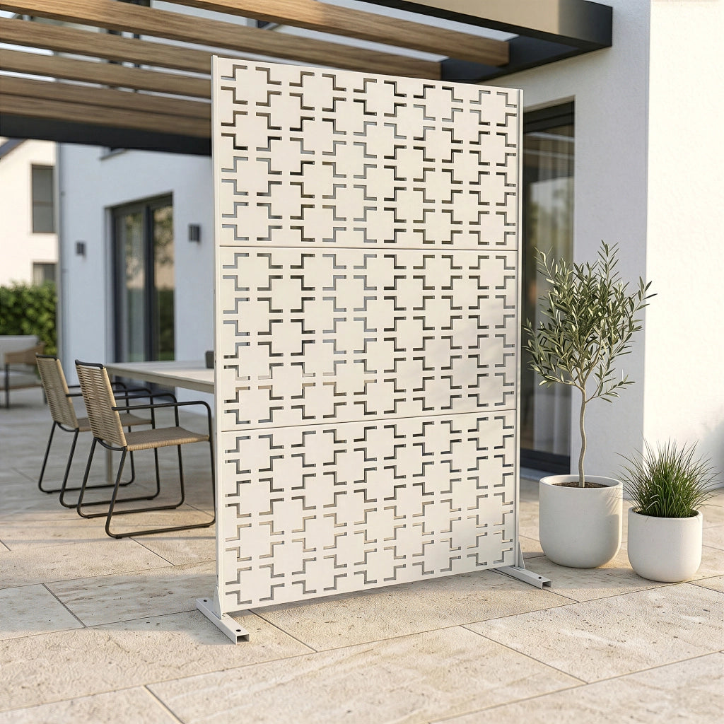 Pannello Divisorio Basciano Struttura Traforata in Acciaio 180 x 120 cm - Cachi casa.pro