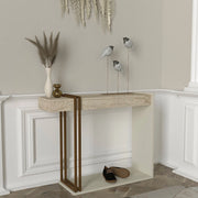 Consolle Ingresso Desca Travertino e Cashmere – Design Moderno Salvaspazio