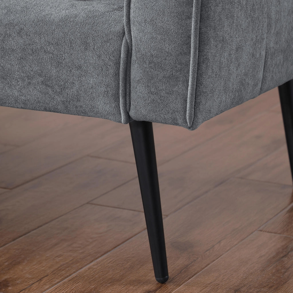 Divano letto convertibile con schienale regolabile e struttura stabile in tessuto grigio per salotto 175 × 71 × 71 cm