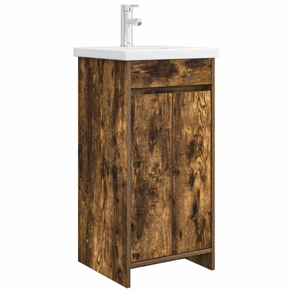 Mobile da bagno con lavabo Rovere Fumo 42 x 40 x 84,5 cm 890772