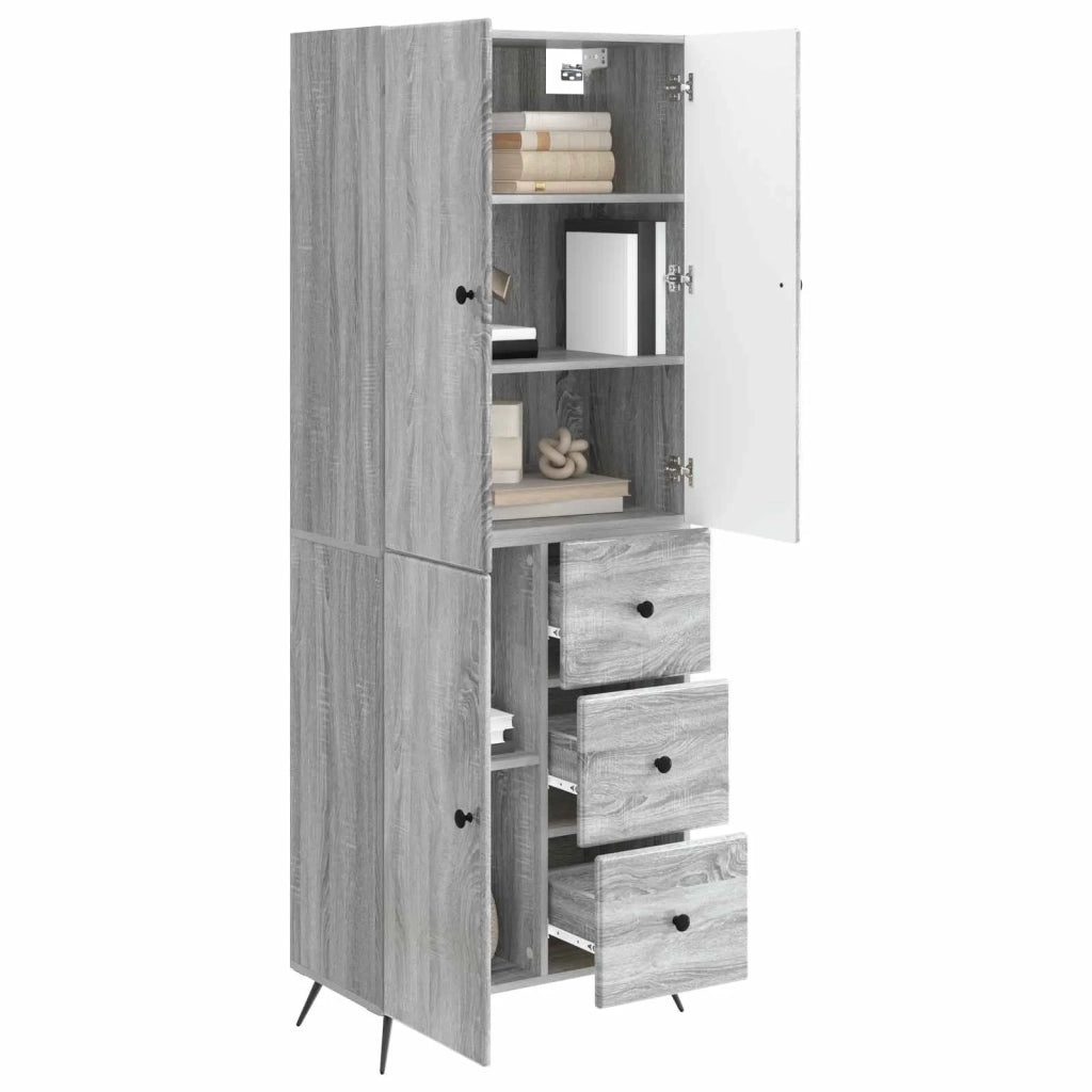 Set di armadi 2 pcs Sonoma grigio Legno ingegnerizzato
