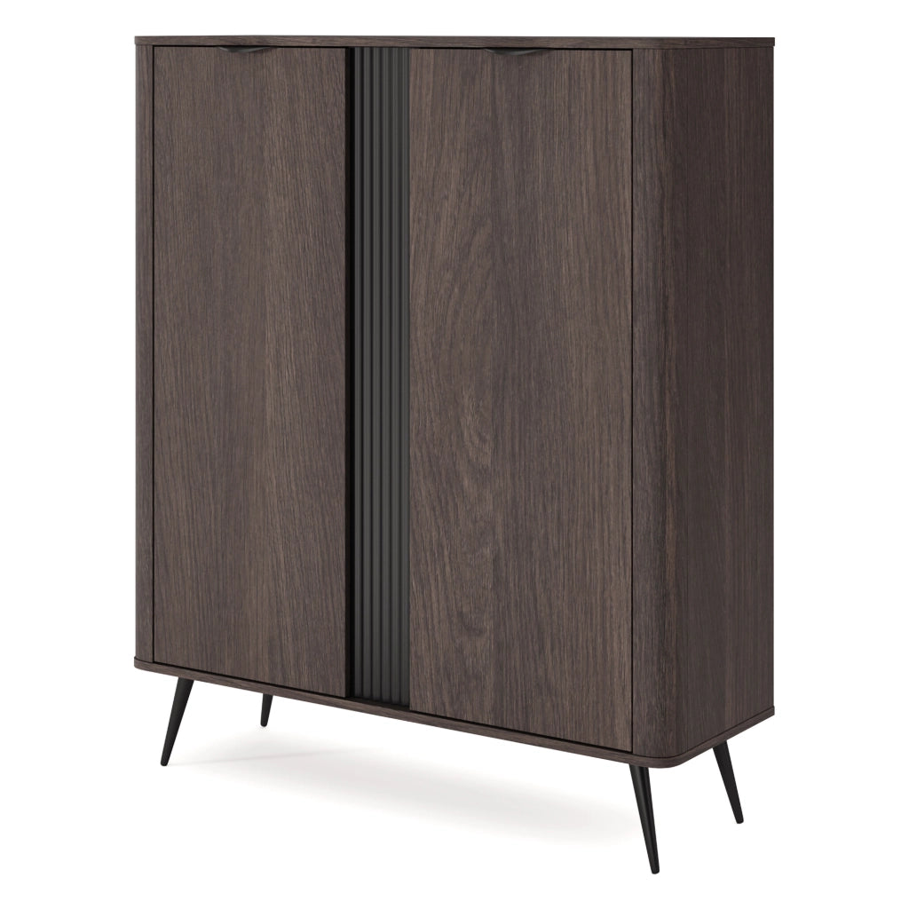Madia Hazamale, Credenza 2 Ripiani, 113x38x134h cm Marrone Noce