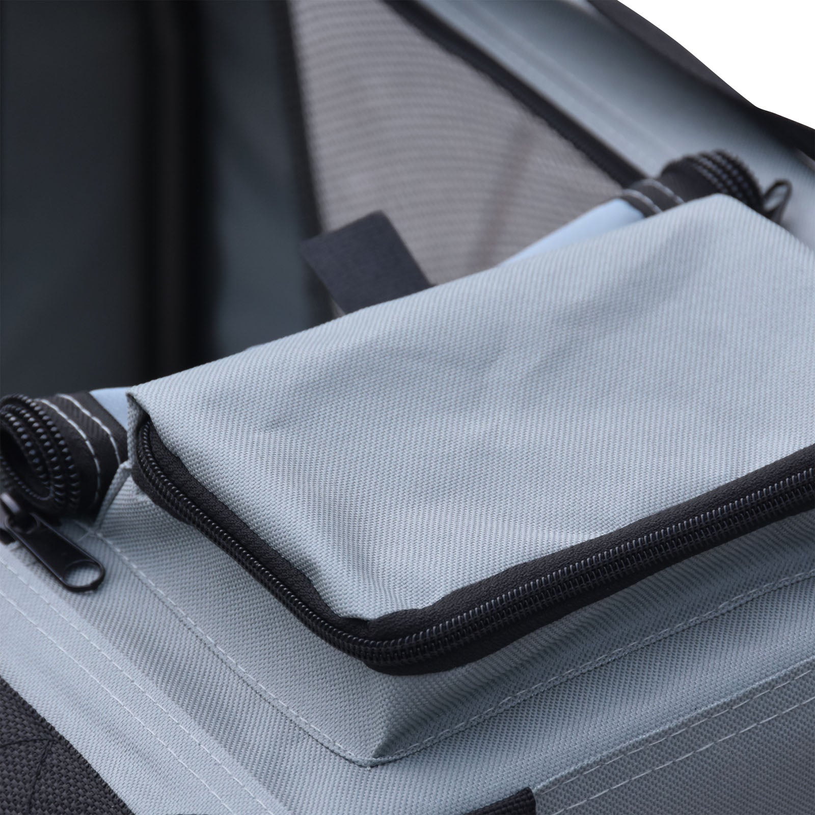 Fudajo Trasportino pieghevole grigio per animali domestici Tagl. XXL (90x60x64cm) maniglia/copertina
