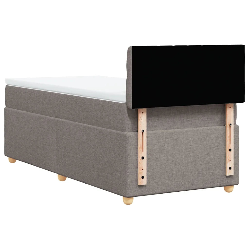 Giroletto a Molle con Materasso-Struttura Letto Tortora 80x200 cm inTessuto 502767
