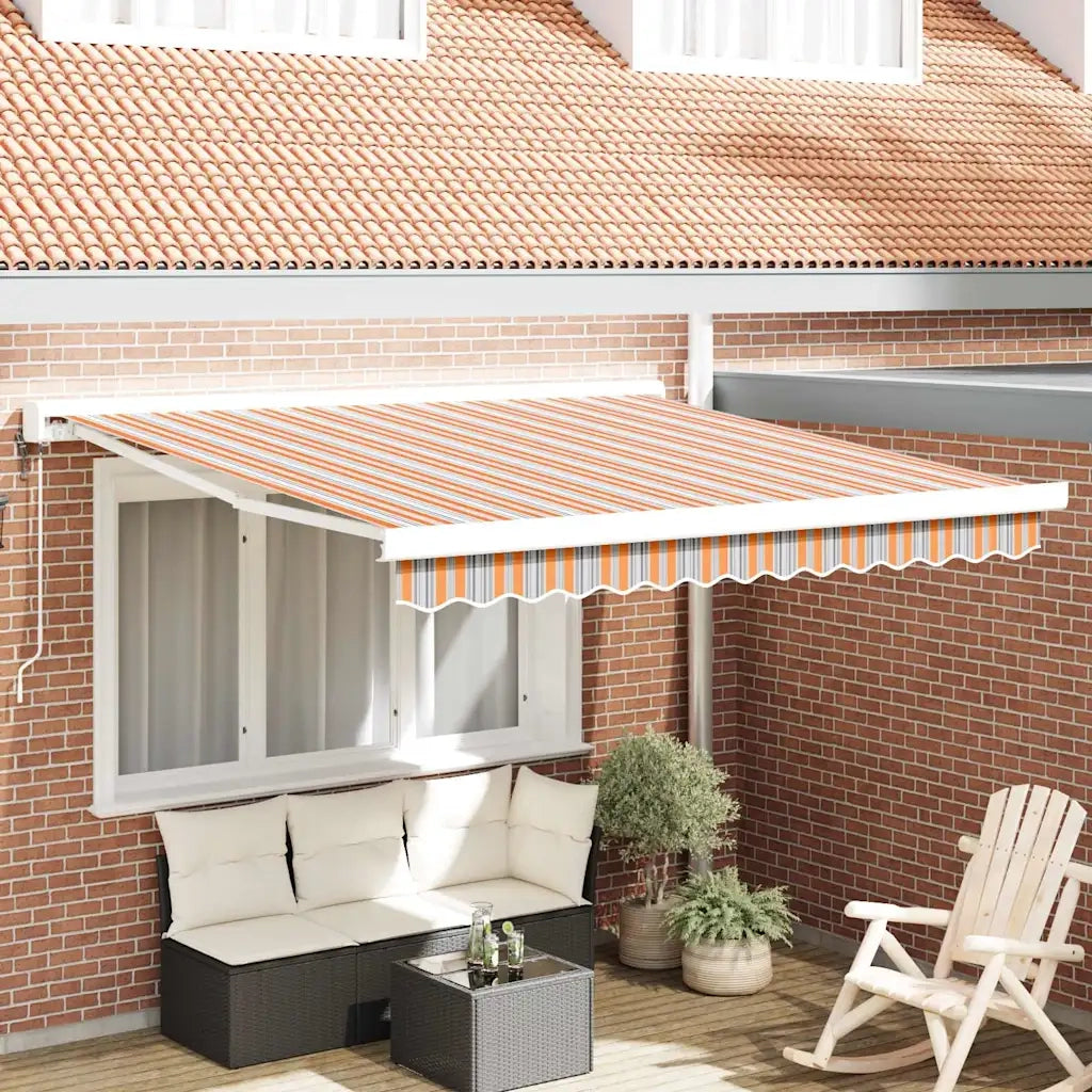 vidaXL Tenda Retrattile Multicolore 300 x 250 cm Tessuto, Metallo