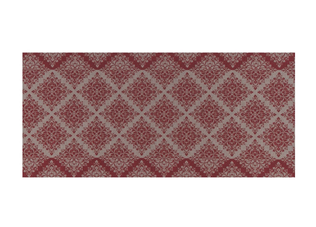 Tappeto Passatoia Tessuto Jacquard Linea Emozioni Disegno Damasque Rosso - 57x600 - Rosso