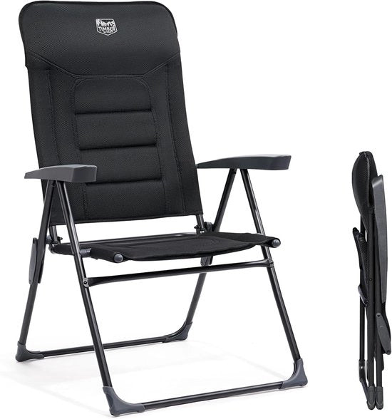 Tavolo da giardino pieghevole - poltrona relax - nero - alluminio