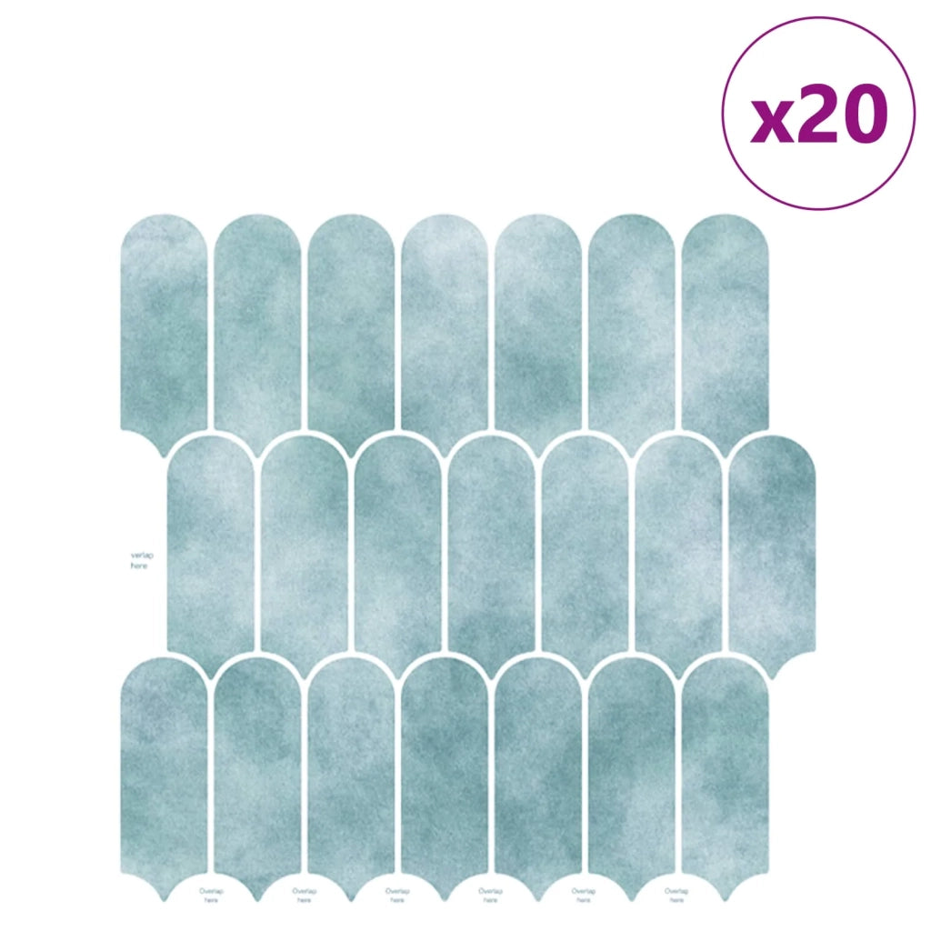 Piastrella Piuma 20 pcs Verde 30 x 30 cm Poliuretano e PET 42046202