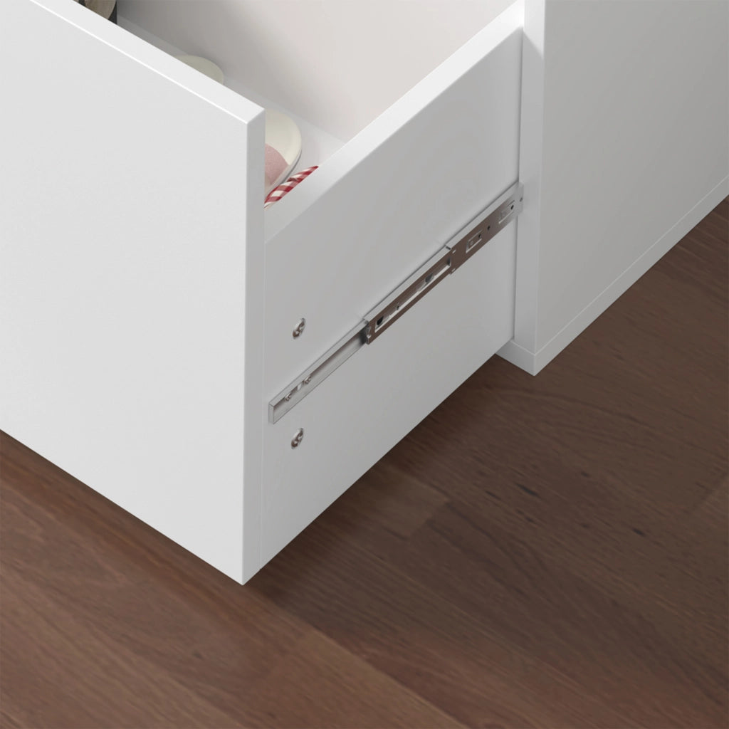 Panchina Portascarpe Degerfors con Cassetto 80x39x45 cm Bianco [en.casa]