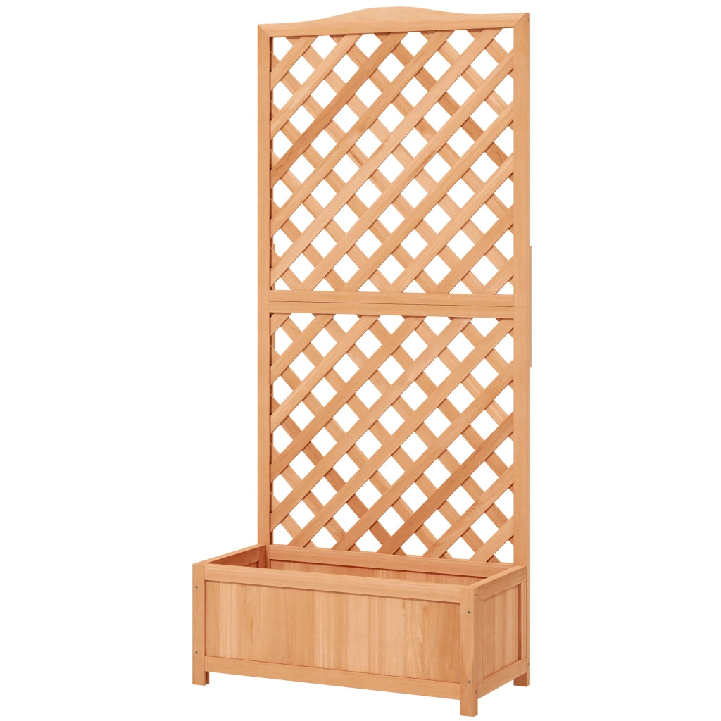 Fioriera con griglia in legno massello ¨C zephmum ¨C 76x36x170 cm marrone