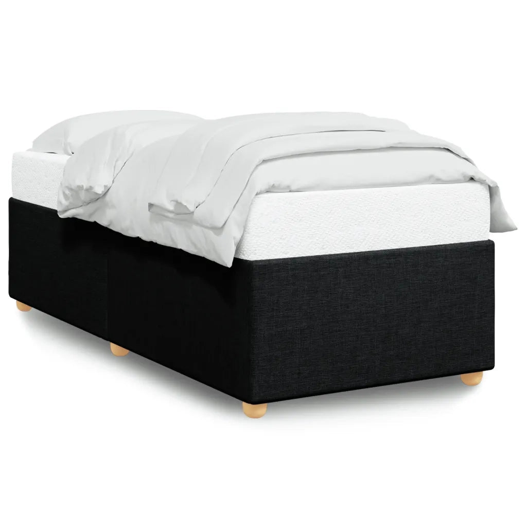 Giroletto senza Materasso Nero 100x200 cm in Tessuto