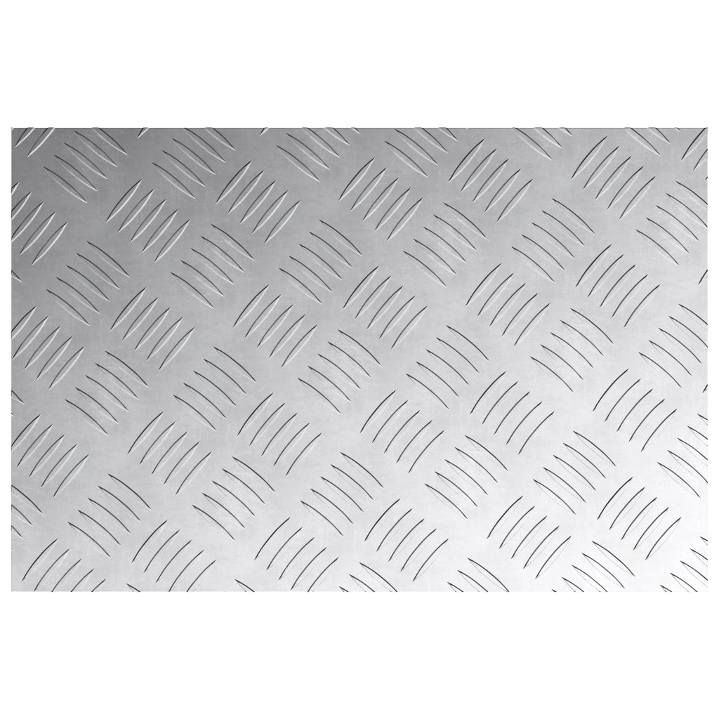 Pannelli in Alluminio a Motivo a Scacchi 2 pezzi Antiscivolo 60x40 cm