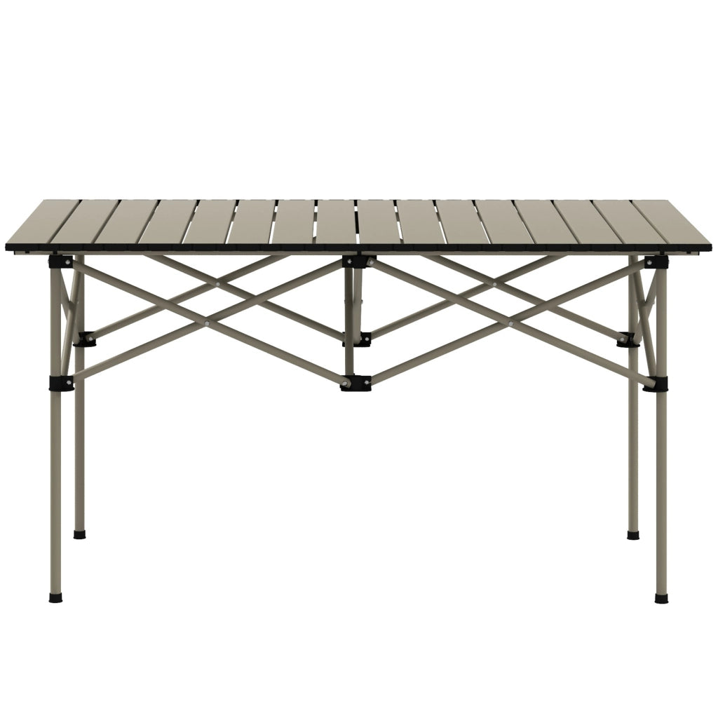 Tavolo pieghevole da esterno con piano avvolgibile ¨C zephmum ¨C caqui 95x55x50cm