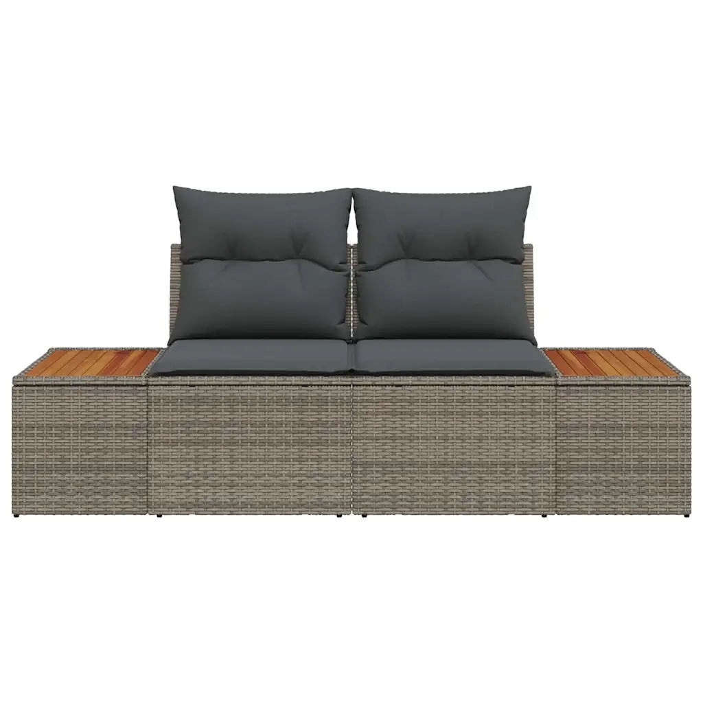 Divano da giardino Grigio 184 x 62 x 85cm polyrattan 42006814