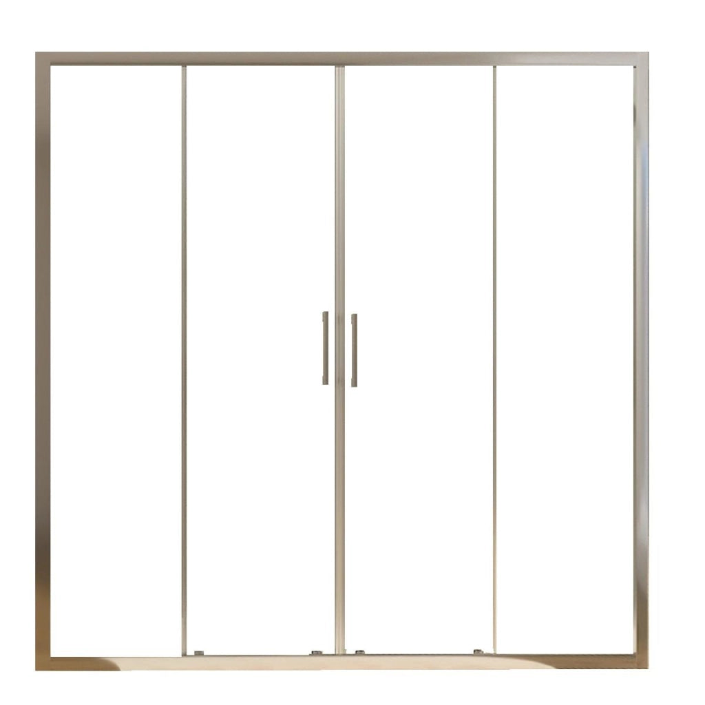 Porta Parete Doccia 140 cm 2 Ante Scorrevoli in Cristallo Trasparente 6mm H195 Bonussi Giuly
