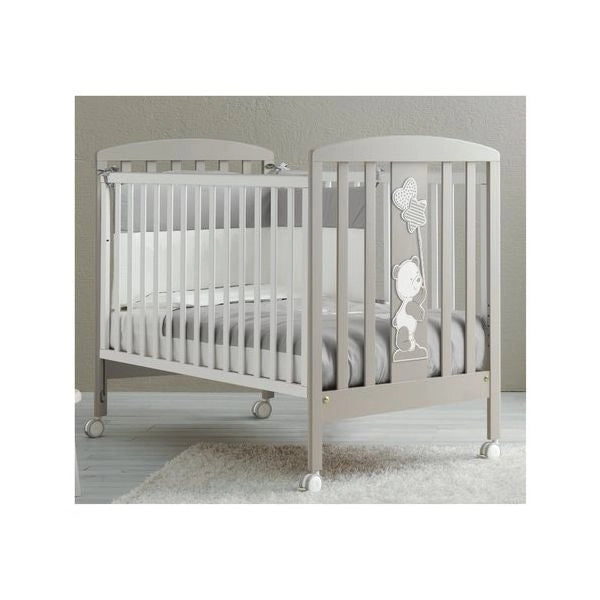 Lettino infanzia pali 0127orsts orsetto bianco e tortora