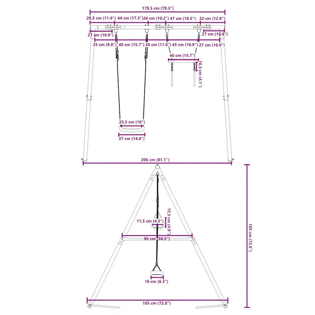 Set Gioco da Esterno con Altalena e Trapezio CFW7518936