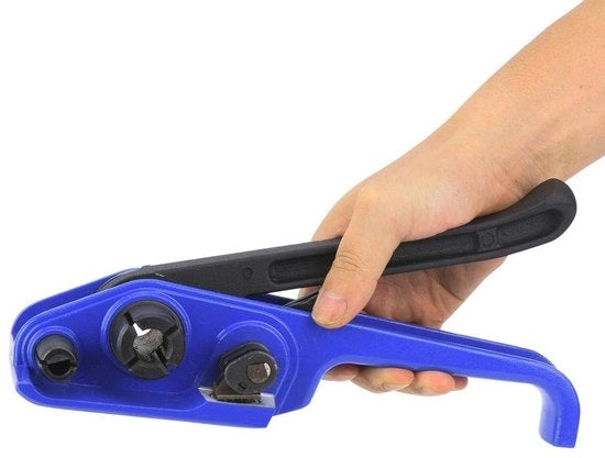 Strumento di serraggio manuale - Strumento di serraggio - Serraglia per cinghie - Serraglia multifunzione - Serraglia in plastica/acciaio - Adatto per cinghie PP/PET da 16-19mm