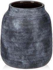 Vaso decorativo per fiori di ceramica, forma rotonda, altezza x diametro: 20,5 x 17,5 cm