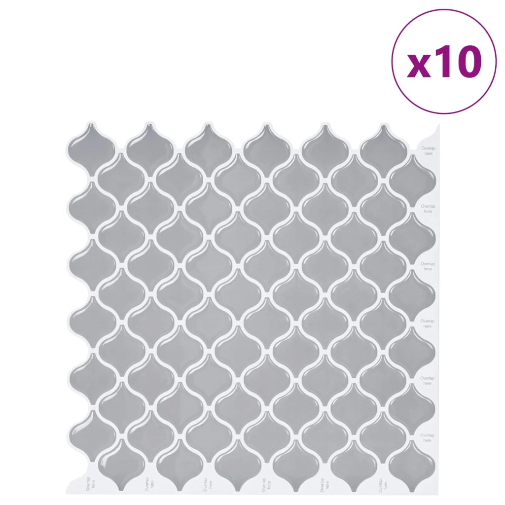 Piastrella Lanturn 10 pz Grigio 27 x 27 cm Poliuretano e PET CFW4678618