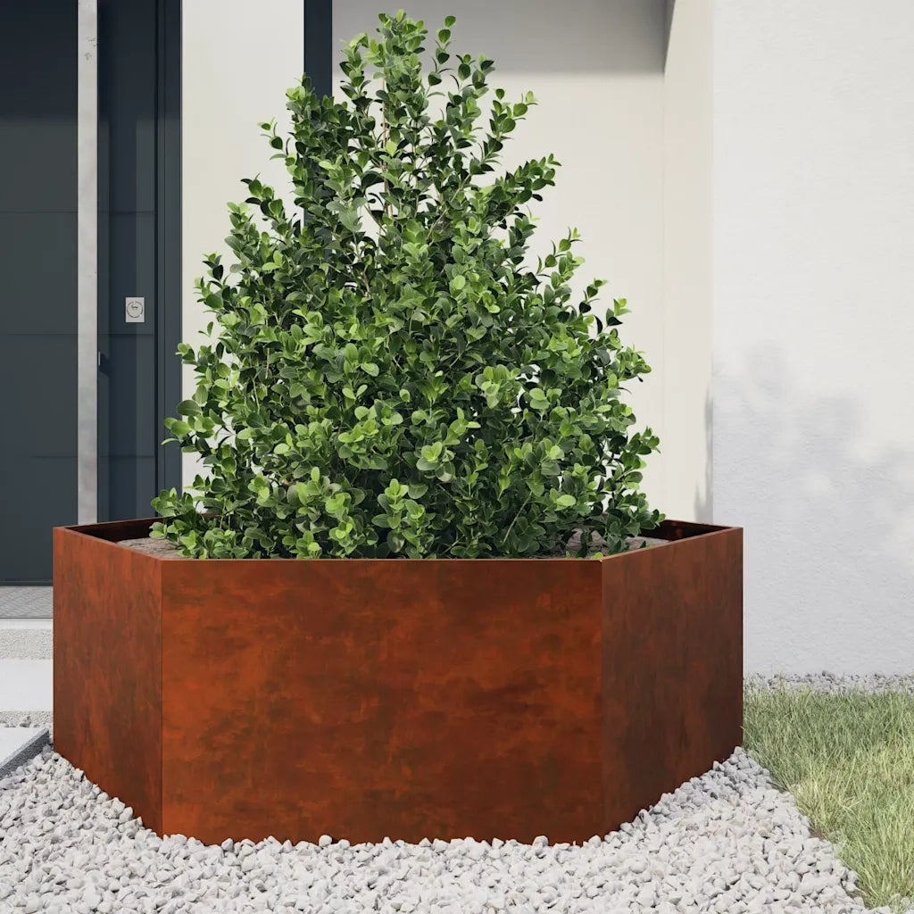 Fioriera | Cassetta per fiori | Vaso Ruggine 138x120x45 cm Acciaio Corten
