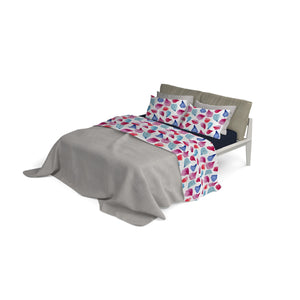 Set Lenzuola Singolo con Stampa Sopra Sotto e Federe Petali